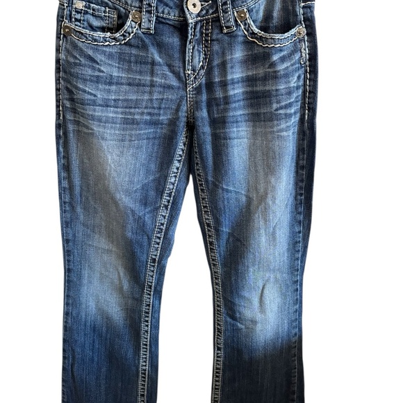 Silver Jeans Aiko Bootcut Embroidered Blue Women’s W28/L31 - Picture 1 of 11